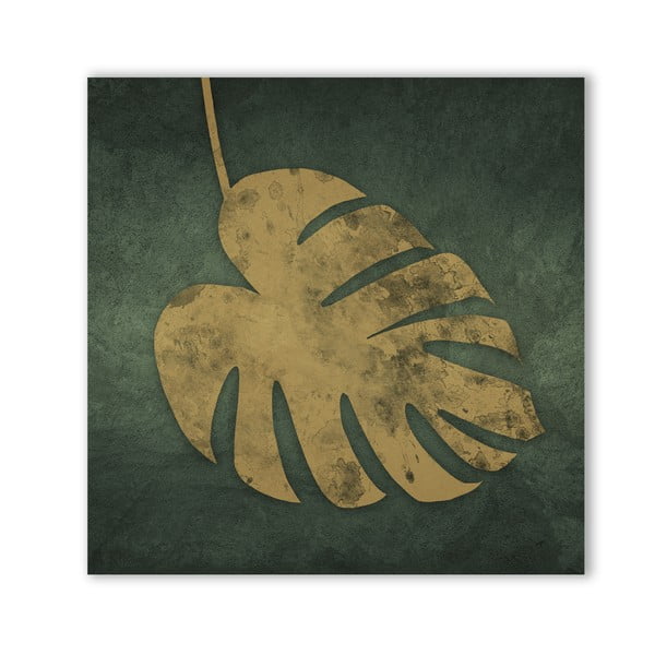 Obraz Styler Canvas Silver Uno Leaf, 65 × 65 cm