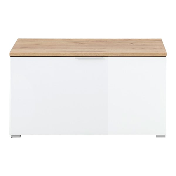 Biela skrinka na topánky v dekore duba s lavicou Telde - Germania-image-2