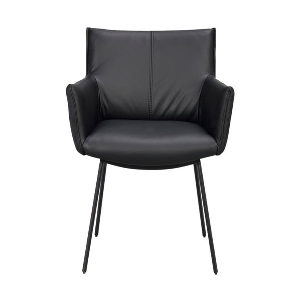 Čierne čalúnené jedálenské kreslá v súprave 2 ks Hinckley – Rowico-image-2