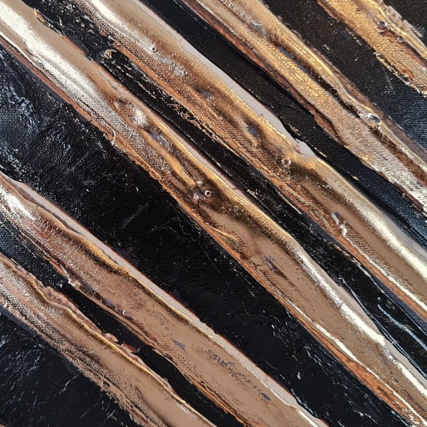 Ručne maľovaný obraz 70x70 cm Palm Leaf – Wallity-image-3