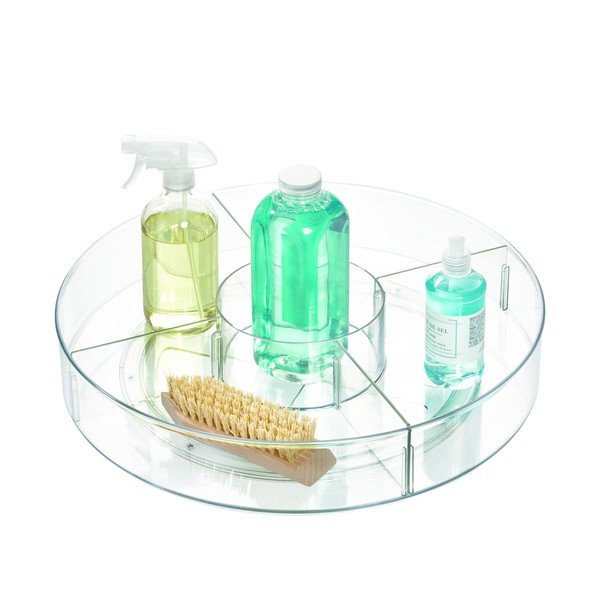 Okrúhly transparentný úložný box iDesign The Home Edit, ⌀ 45,7 cm-image-3