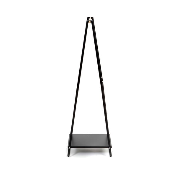 Čierny stojan na oblečenie s poličkou Compactor Portant Blanc-image-4