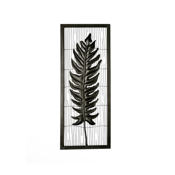 Nástenná kovová dekorácia Tall Leaf