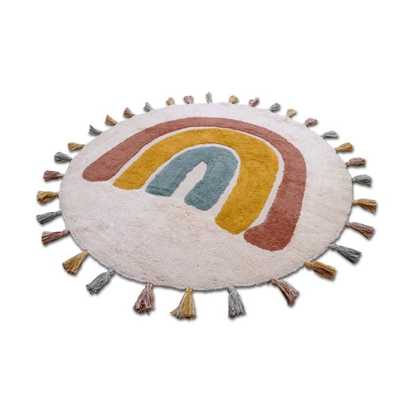 Detský ručne vyrobený koberec Nattiot Rainbow, ø 110 cm-image-2
