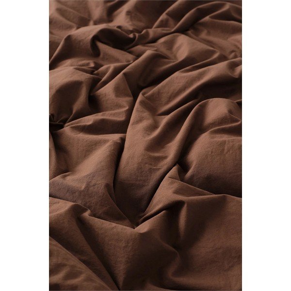 Hnedé obliečky na jednolôžko z bio bavlny 150x200 cm Juliette – Ellos Home-image-2