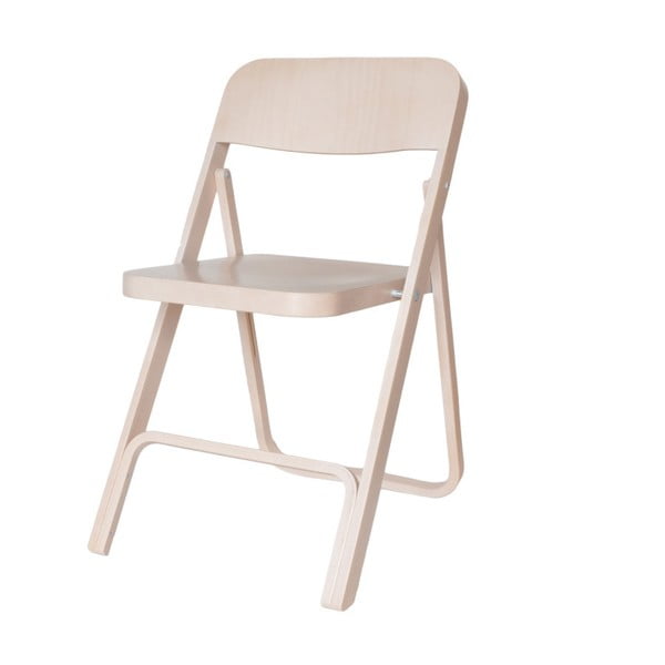 Biela drevená skladacia stolička Hawke&Thorn Stanton