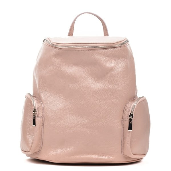 Ružový kožený batoh Luisa Vannini Kuhma