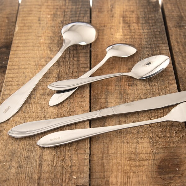 Antikoro príbor 24 ks v striebornej farbe Satin – Orion-image-1