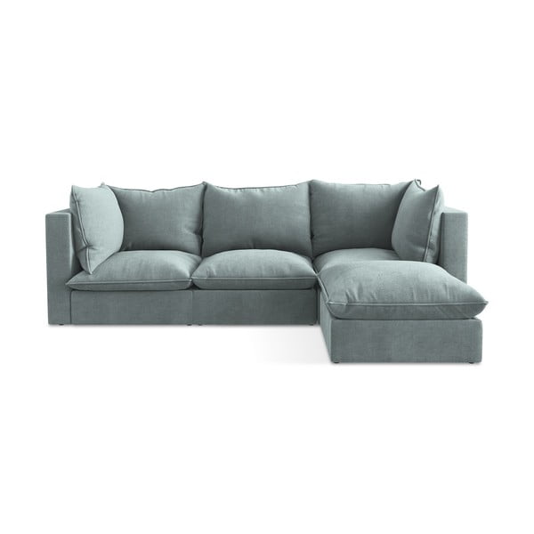 Modrá rohová pohovka (pravý roh/s leňoškou) Manao – Makamii