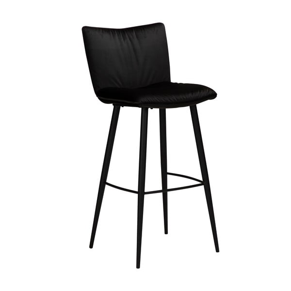 Čierna zamatová barová stolička DAN-FORM Denmark Join, výška 93 cm