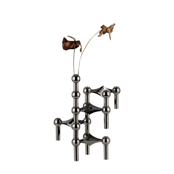 Lesklá čierna kovová váza (výška  10 cm) Nagel – STOFF Nagel-image-4