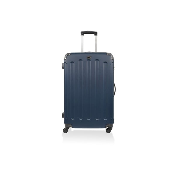 Modrý cestovný kufor na kolieskach Blue Star Madrid, 91 l