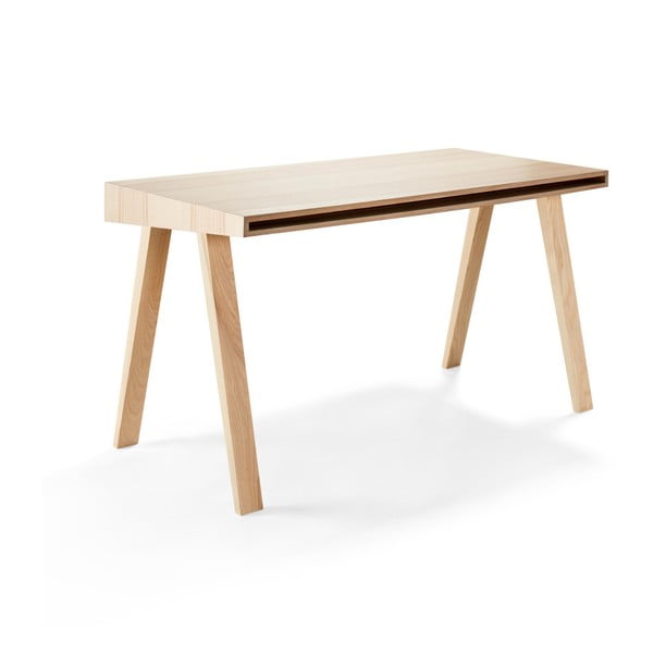 Písací stôl z litovského jaseňa EMKO 4.9, 140 x 70 cm-image-2