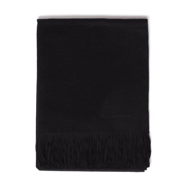 Čierny kašmírový šál Bel cashmere Lea, 200 x 70 cm