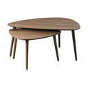 Hnedé konferenčné stolíky v súprave 2 ks v dekore duba 70x100 cm Adda – Unique Furniture