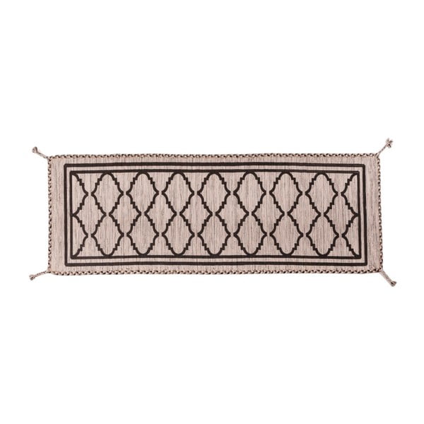 Hnedý ručne tkaný behúň Navaei & Co Kilim Ethnic 107, 180 x 60 cm