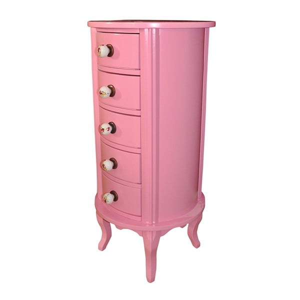 Zásuvky Orleton Pink, 35x35x71 cm