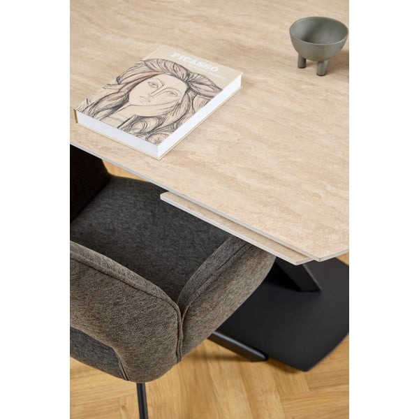 Tmavosivé jedálenské kreslo s podrúčkami Graham – Actona-image-2