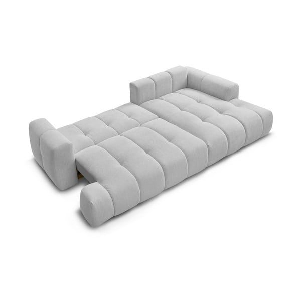 Svetlosivá rozkladacia/s úložným priestorom rohová pohovka (pravý roh/s leňoškou) Fuji – Bobochic Paris-image-4