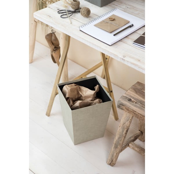 Béžový odpadkový kôš Sofia Canvas Paper Laminate – Bigso-image-2