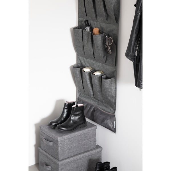 Sivý látkový úložný box s vekom 45x34x25 cm Soft Storage – Bigso-image-1