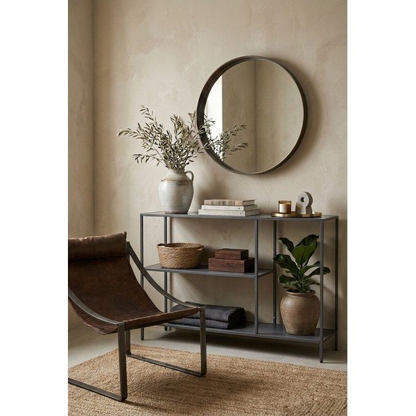 Sivý oceľový konzolový stolík 30x120 cm Acero – Premier Housewares-image-2