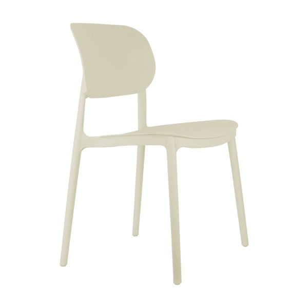 Krémová plastová jedálenská stolička Cheer – Leitmotiv