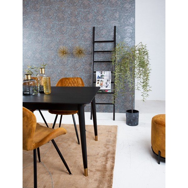 Čierny jedálenský stôl z kaučukového dreva Canett Nelly, 180 x 90 cm-image-2