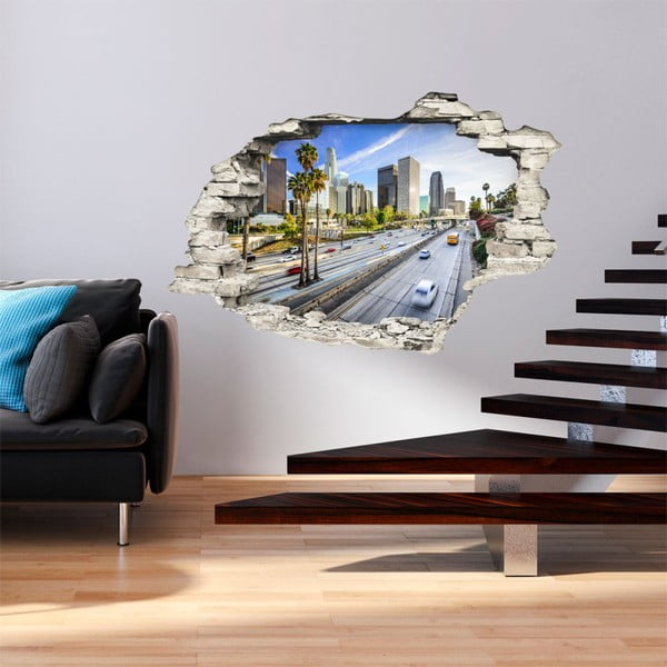 Samolepka na stenu Ambiance Los Angeles, 60 × 90 cm