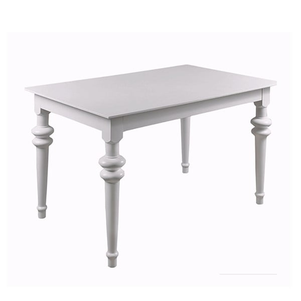 Biely rozkladací jedálenský stôl Durbas Style Torino, 150 × 83 cm