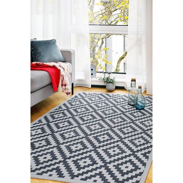 Sivý obojstranný koberec Narma Saka, 100 x 160 cm-image-2