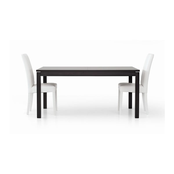 Tmavohnedý drevený rozkladací jedálenský stôl Castagnetti Are, 160 cm