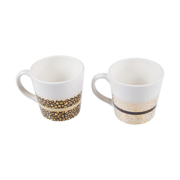 Hrnčeky z kameniny v bielo-zlatej farbe v súprave 2 ks 300 ml London – Premier Housewares-image-3