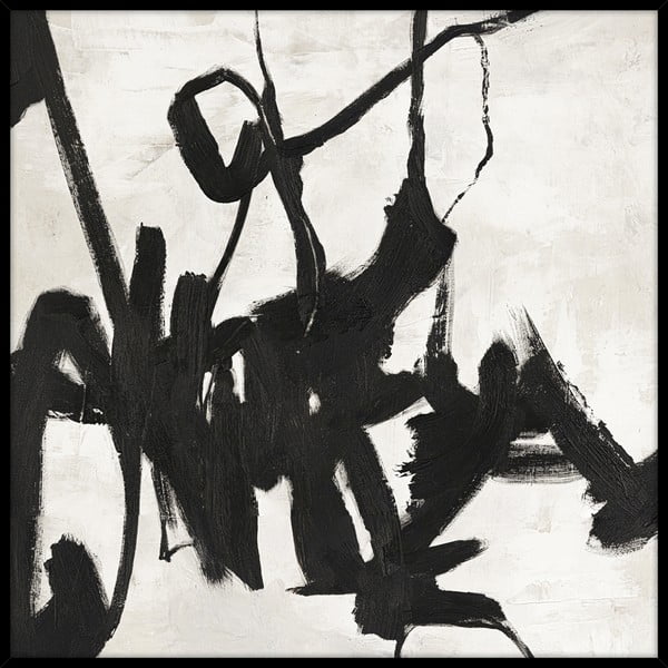 Ručne maľovaný obraz 100x100 cm Playblack 1 – Malerifabrikken