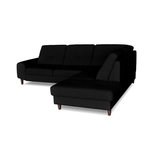 Čierna rohová rozkladacia pohovka Windsor & Co. Sofas Beta, pravý roh-image-1