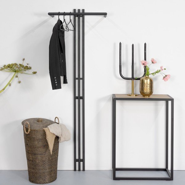 Čierny kovový nástenný vešiak 65 cm Senza – Spinder Design-image-1