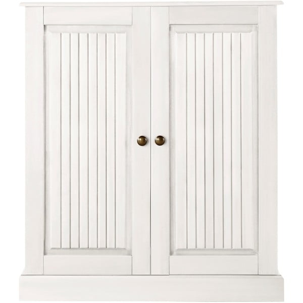 Biela skrinka z borovicového dreva 100x34 cm Mille – Støraa