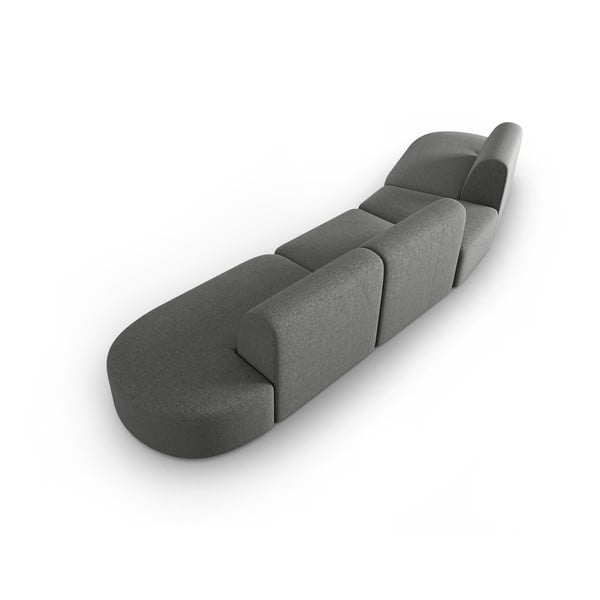 Sivá ženilková pohovka ľavý roh 428 cm Paolo – Milo Casa-image-3