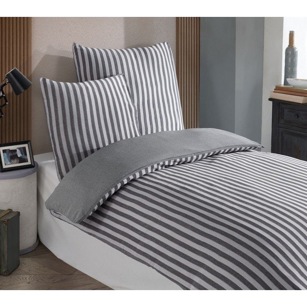 Antracitové obliečky na jednolôžko 140x200 cm Road Potlu – Mijolnir