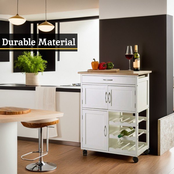 Bambusový servírovací stolík na kolieskach 37x67 cm Harlow – Premier Housewares-image-2