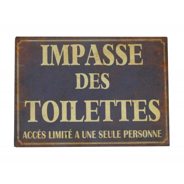 Ceduľa 21x15 cm Impasse Des Toilettes – Antic Line