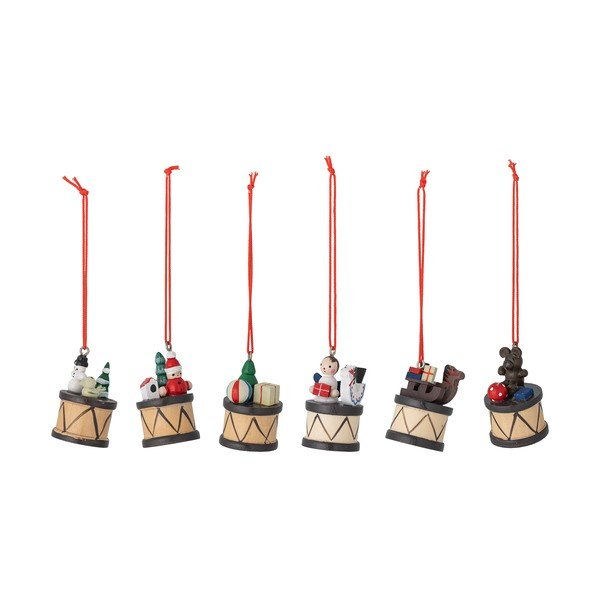 Drevené vianočné ozdoby v súprave 6 ks ø 3 cm Bertie – Bloomingville