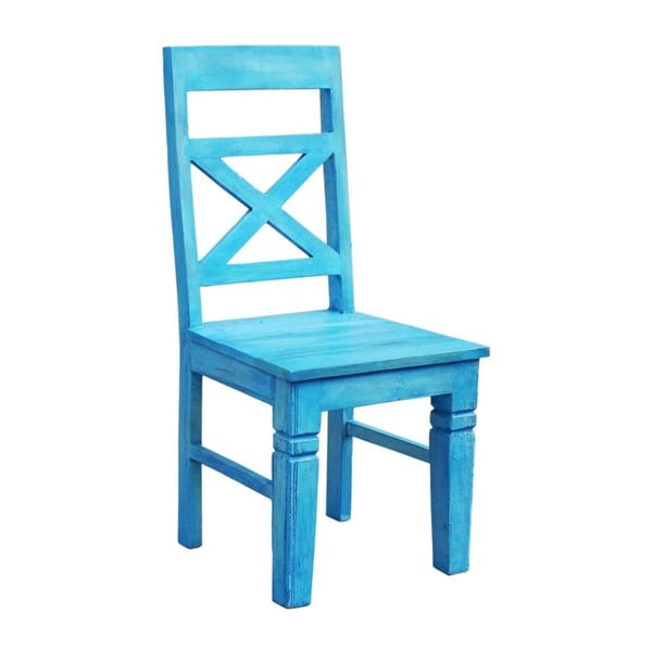 Modrá jedálenská stolička z recyklovného dreva SOB Atlantic
