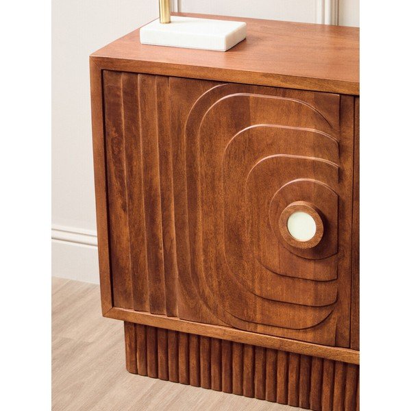Komoda z mangového dreva v tmavo prírodnej farbe 40x75x116 cm Sangar – Premier Housewares-image-2