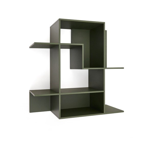 Zelený modulárny policový systém 80x80x25 cm Ina – Kave Home