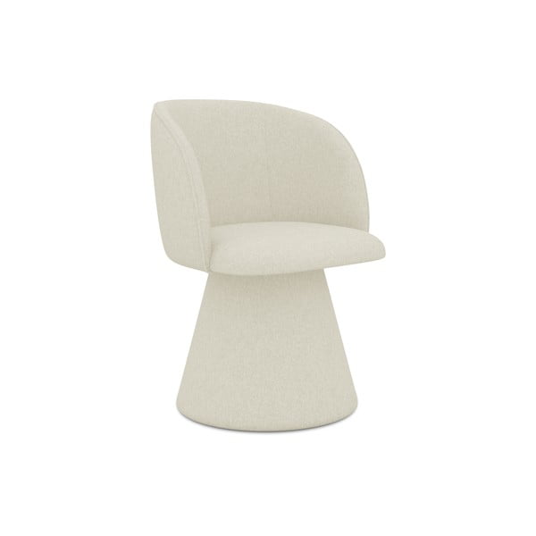 Krémovobiele čalúnené jedálenské kreslo Maia – Makamii