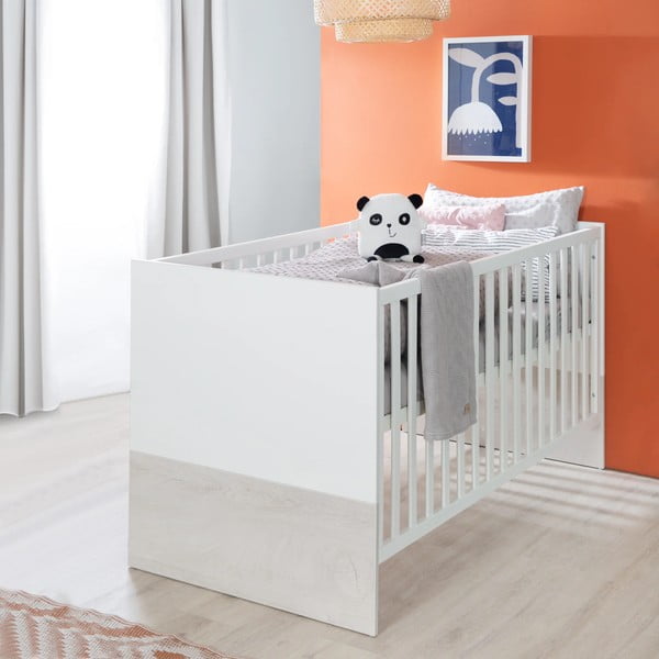 Bielo-svetlosivá postieľka 70x140 cm Julia – Roba-image-4