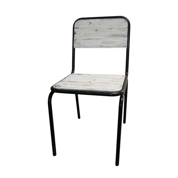 Biela jedálenská stolička z jedľového dreva Industrial – Antic Line