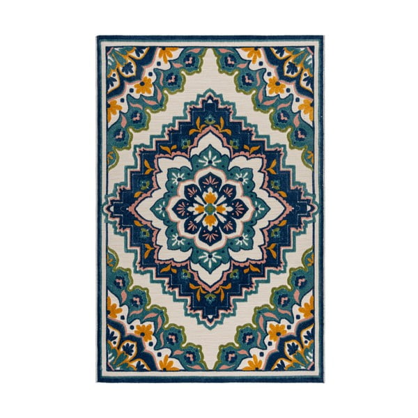 Modrý vonkajší koberec 160x230 cm Beach Floral – Flair Rugs