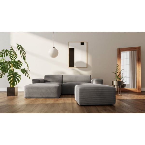 Sivý menčestrový taburet Fluvio – MESONICA-image-1